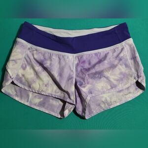 Lululemon Run Speed Short 2-way Stretch Spray Dye Cool Breeze Bruised Berry Sz 6